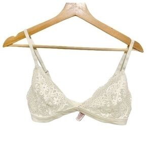 Victorias Secret sheer white lace bra Size large